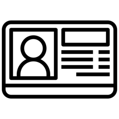 Illustratie van een identiteitskaart